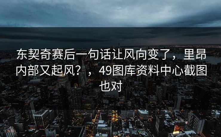 东契奇赛后一句话让风向变了，里昂内部又起风？，49图库资料中心截图也对